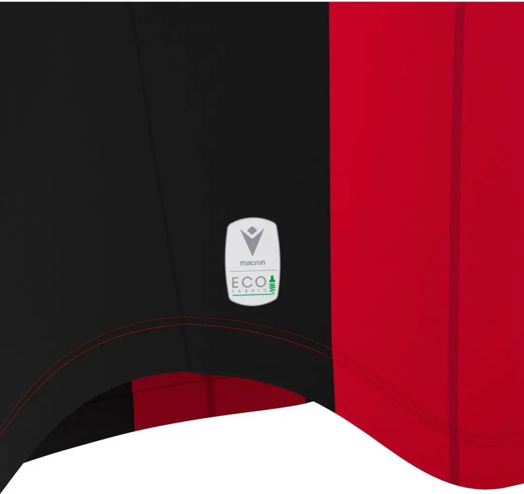 Macron Propus Eco Shirt Korte Mouw Kinderen - Rood/Zwart 122/128