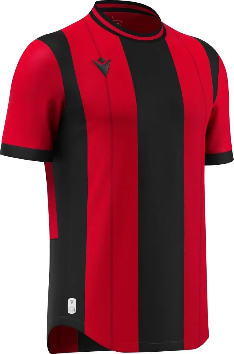 Macron Propus Eco Shirt Korte Mouw Kinderen - Rood/Zwart 122/128