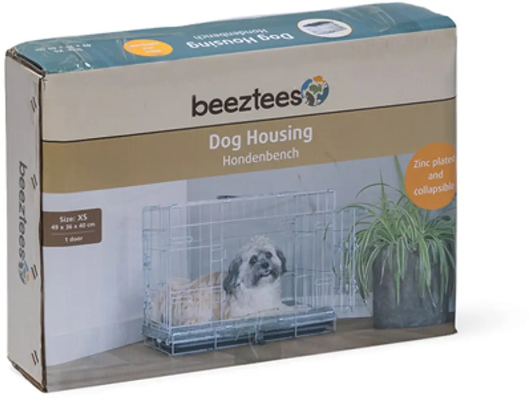 Beeztees Hondenbench XS - 49x36x40cm - Zilver - afbeelding 6 van 6