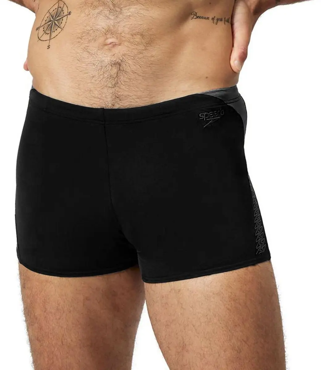 Speedo HyperBoom Splice Aquashort Heren Sportzwembroek M - Zwart/Grijs