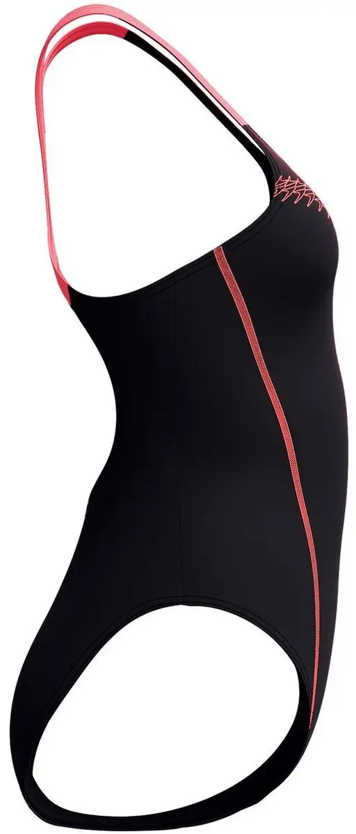 Speedo Medley Logo 1 Piece Dames Sportbadpak - Zwart/Oranje