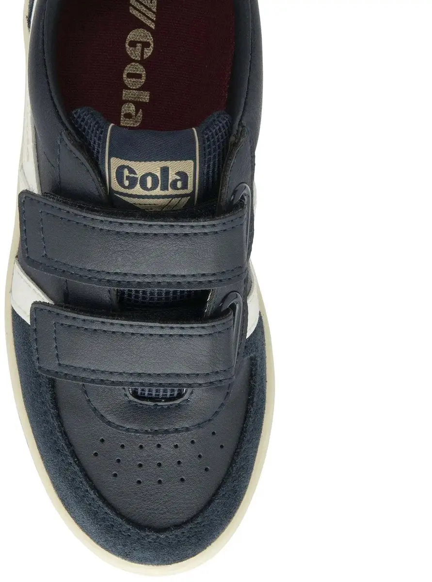 Gola Hawk Strap Kindertrainers - marineblauw/off-wit/diep rood