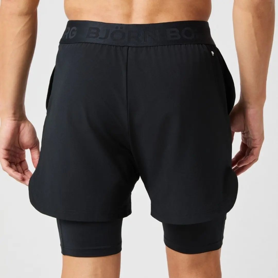 Björn Borg Heren 2-in-1 Sportbroek - Maat S - Zwart