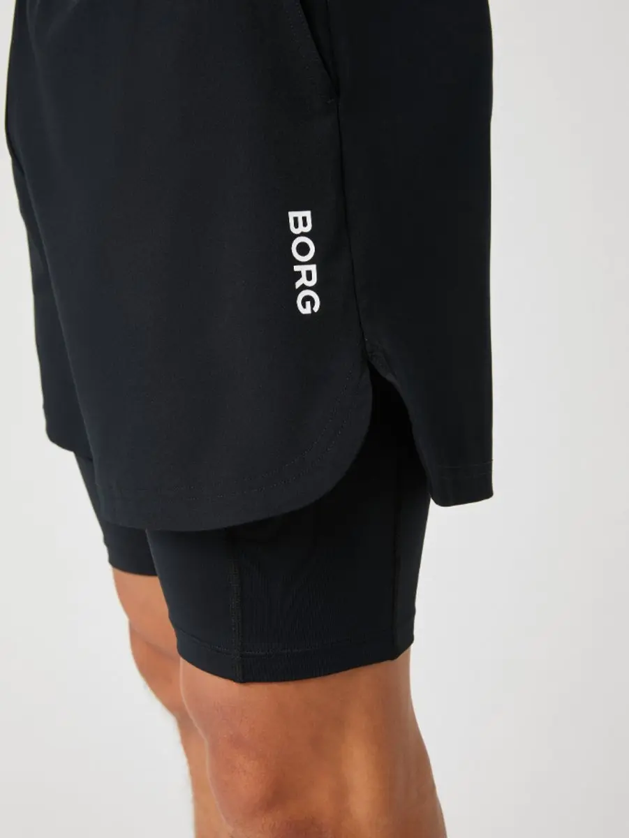 Björn Borg Heren 2-in-1 Sportbroek - Maat S - Zwart