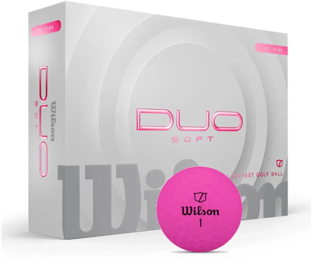 Wilson DUO Soft Golfballen 2025 - Roze - 12 Stuks