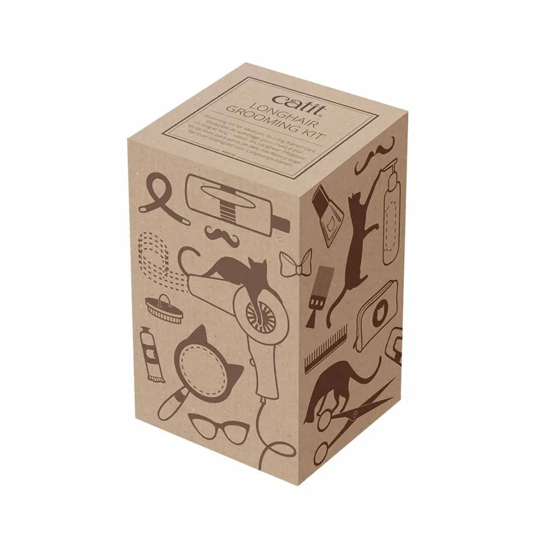 Catit CA Verzorgingsset Langhaar - 5 Borstels - Wit