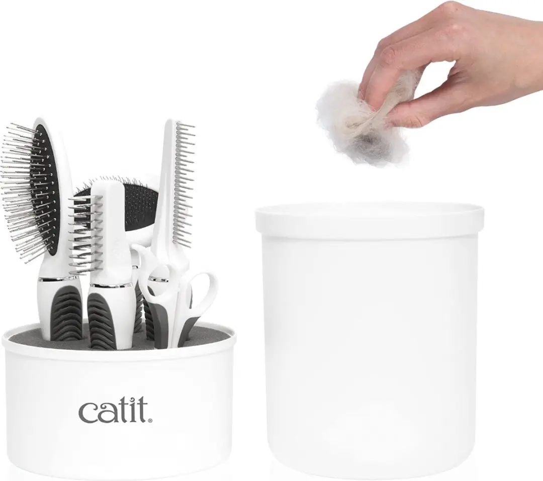 Catit CA Verzorgingsset Langhaar - 5 Borstels - Wit