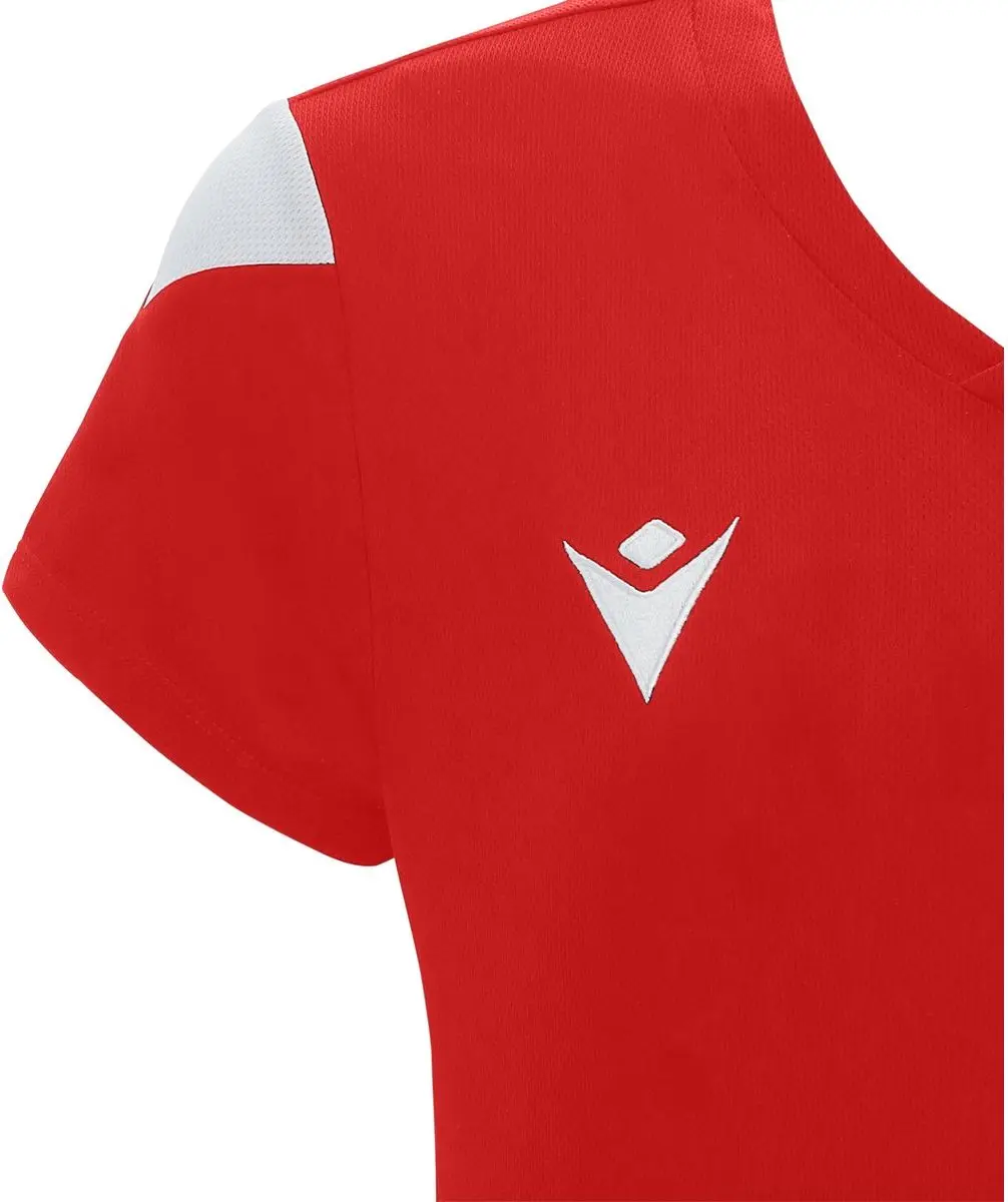 Macron Oxygen Shirt Dames Korte Mouw - Rood/Wit M