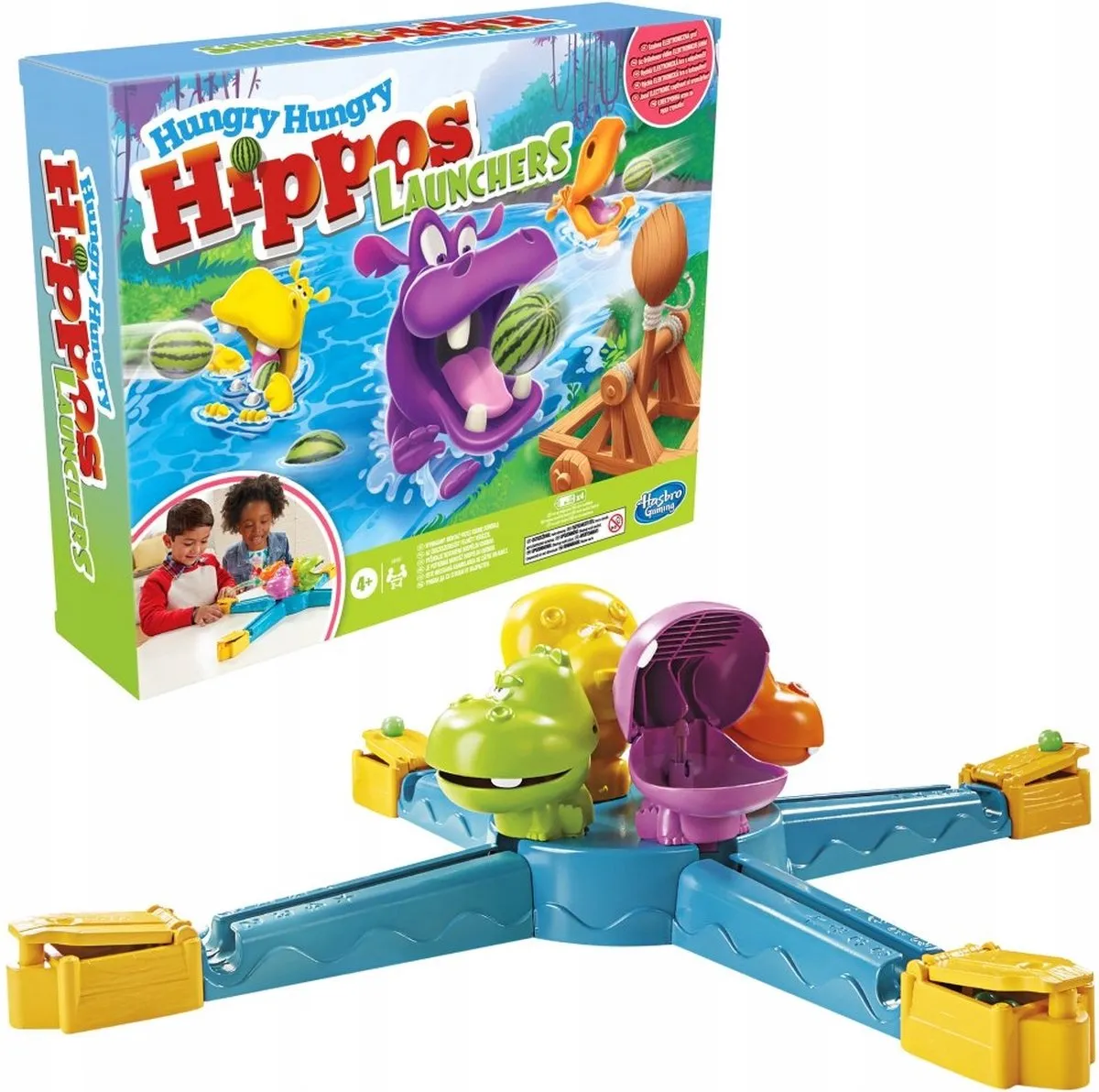 Hasbro Hungry Hippos Launchers Arcadespel