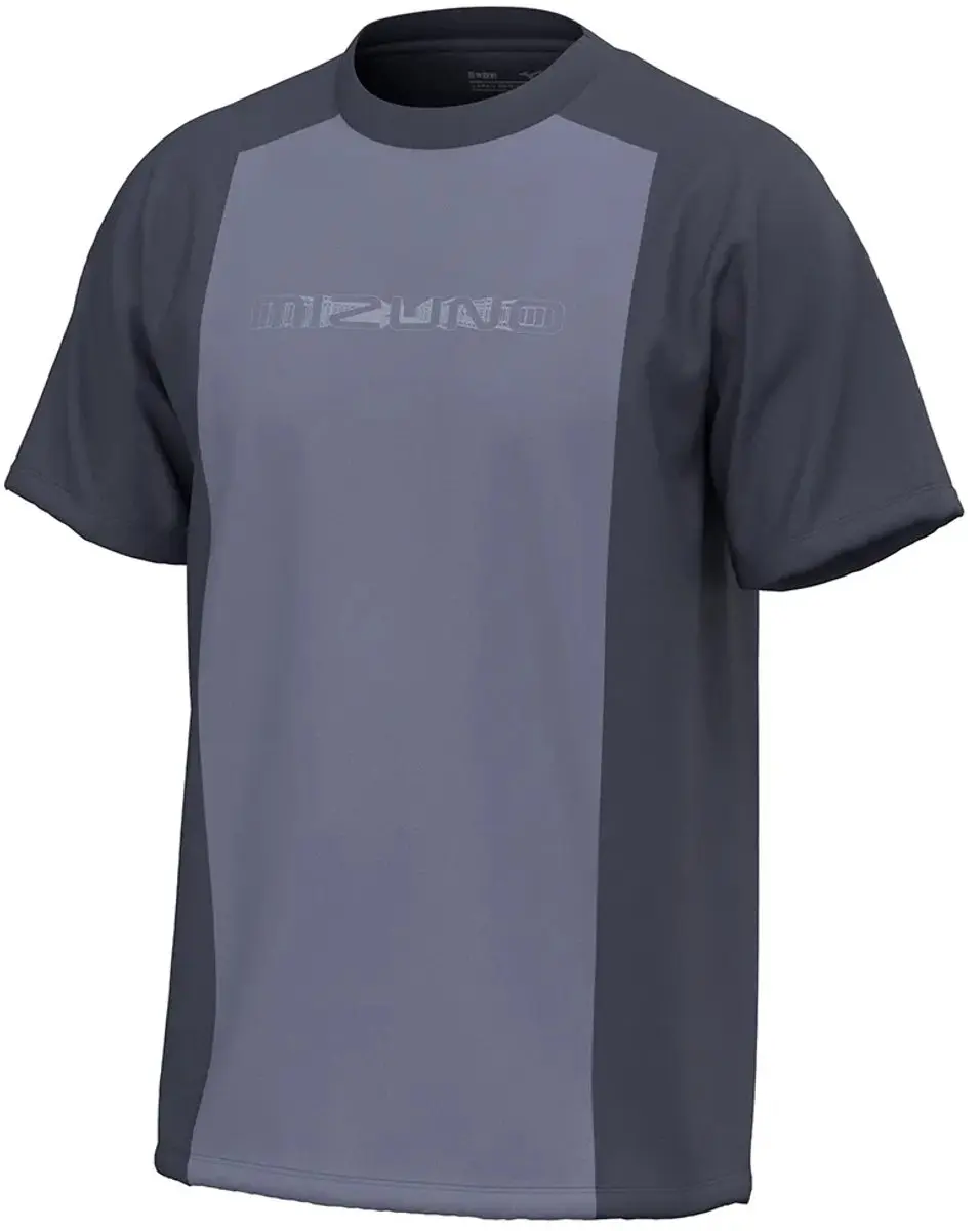 Mizuno Athletics T-shirt M - Odyssey Gray/Blue Granite