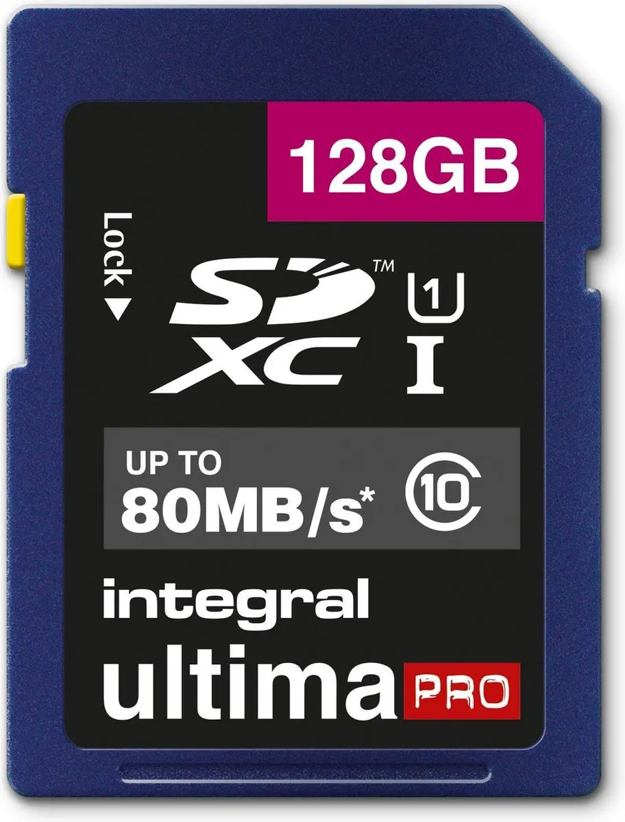 Integral INSDX128G10-80U1 SD-kaart 128GB - 80MB/s