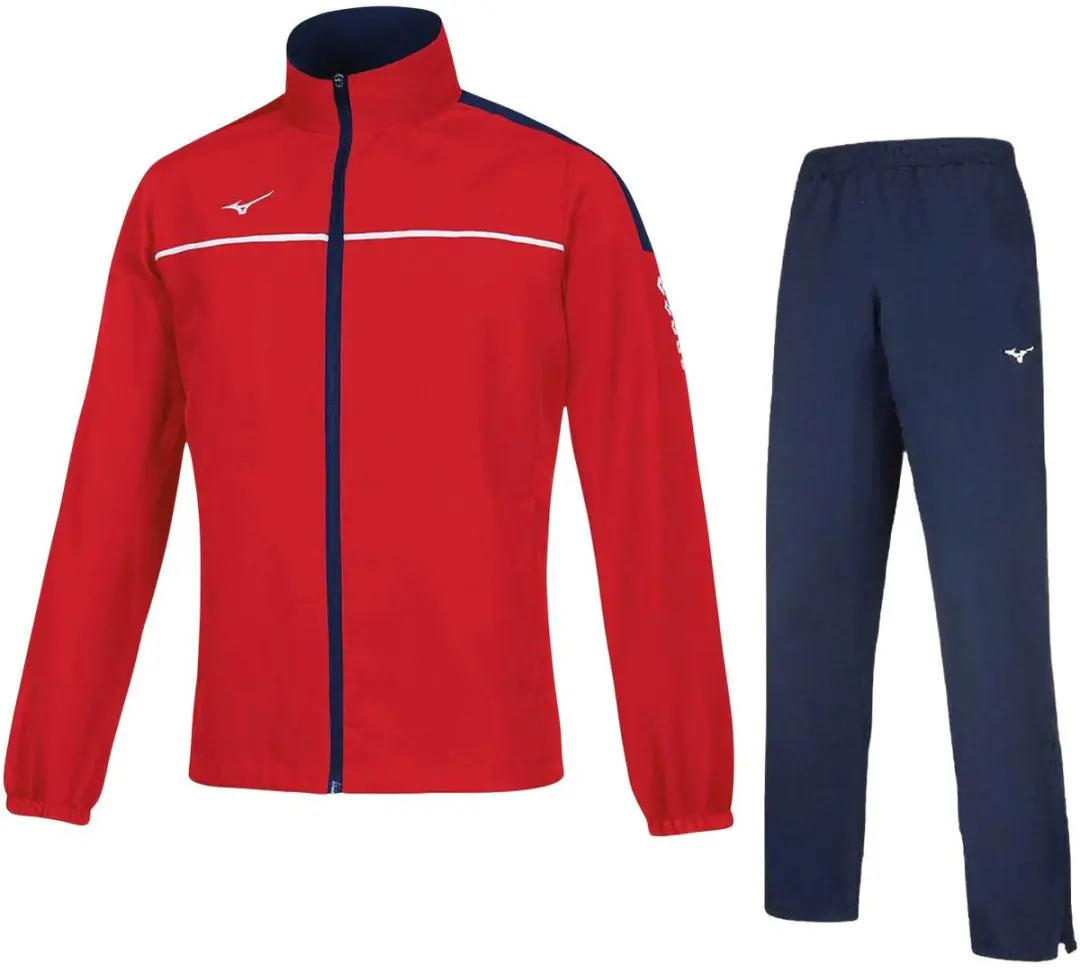 Mizuno Tokyo Trainingsjack Heren XXL - Rood/Navy