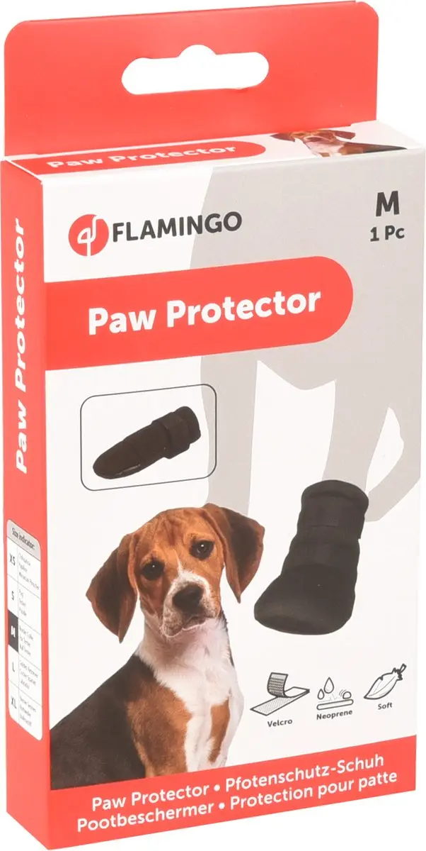 Flamingo Hondenschoenen Medium - Zwart - afbeelding 3 van 5