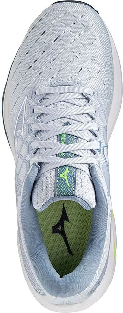 Mizuno Wave Inspire 18 Sportschoenen - Maat 38 - Lichtgrijs/Wit