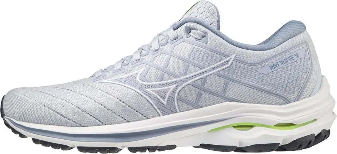Mizuno Wave Inspire 18 Sportschoenen - Maat 38 - Lichtgrijs/Wit