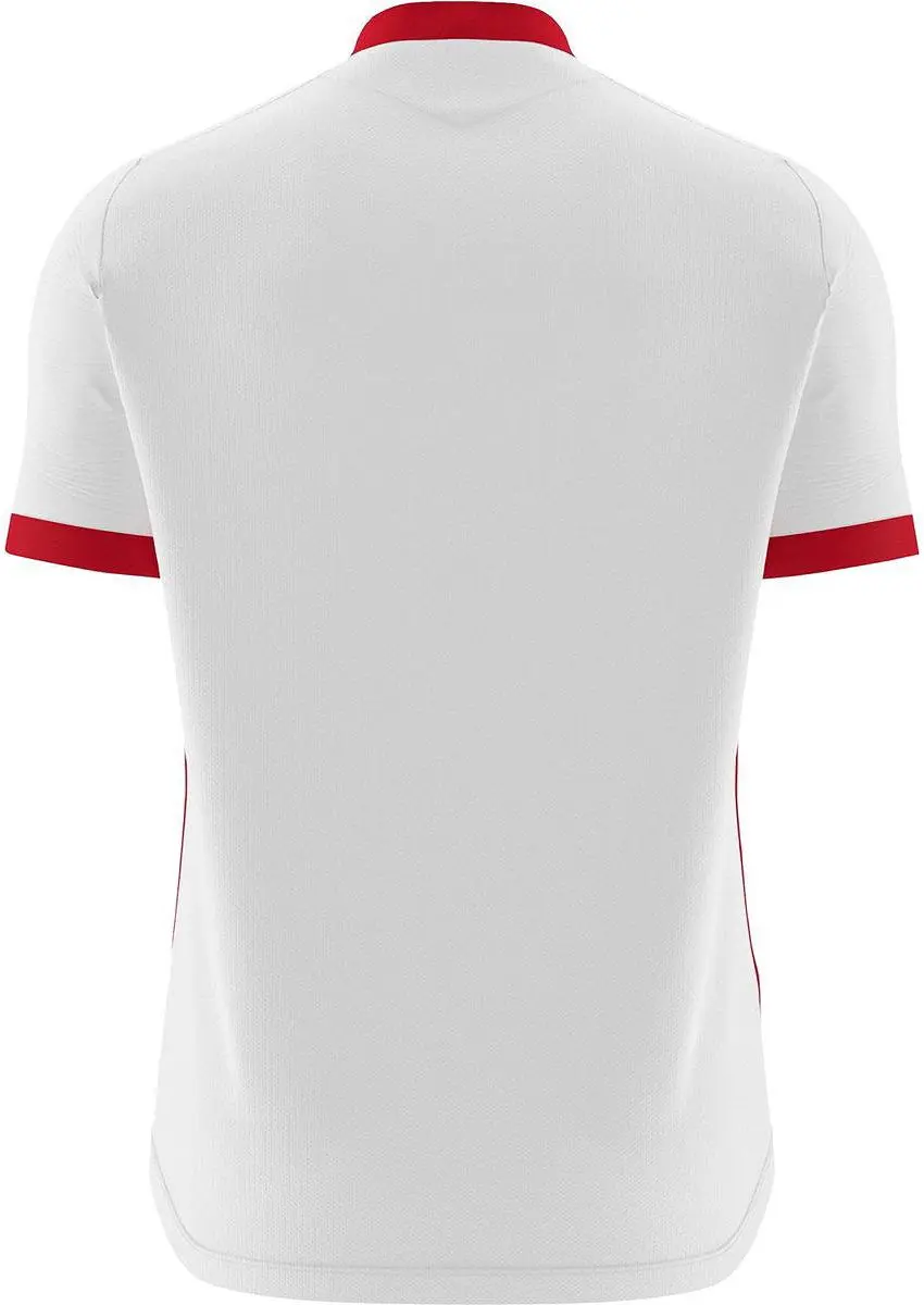 Macron Wyvern Eco Shirt Korte Mouw Heren - Wit/Rood 5XL