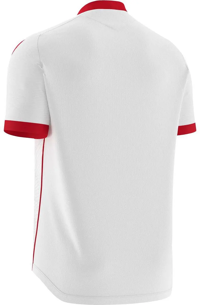 Macron Wyvern Eco Shirt Korte Mouw Heren - Wit/Rood 5XL