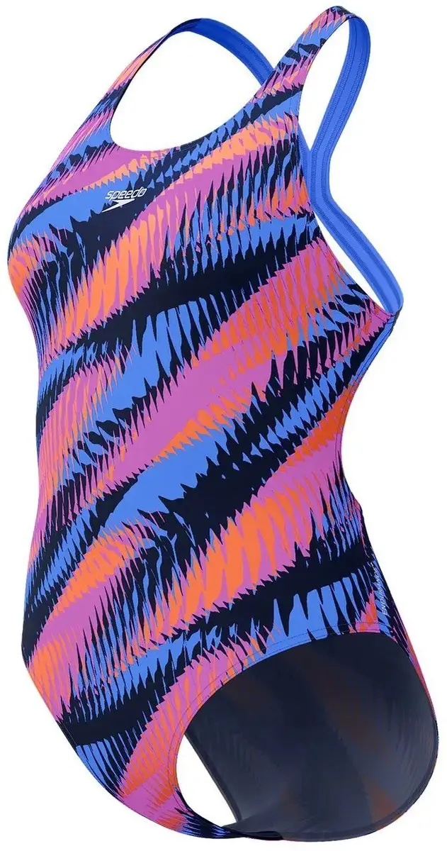 Speedo Eco+ Allov Dig Powerback Dames Zwempak - Roos/Pinblauw