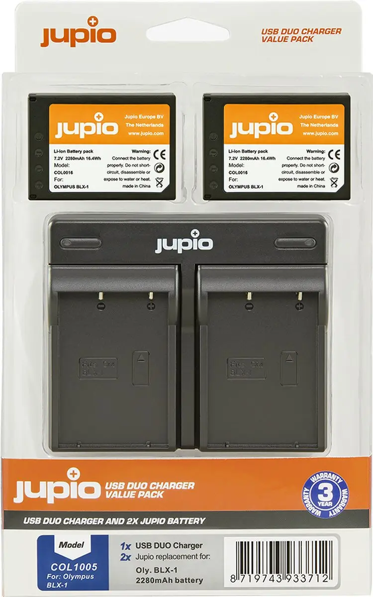 Jupio BLX-1 2280mAh Accu & USB Dual Charger