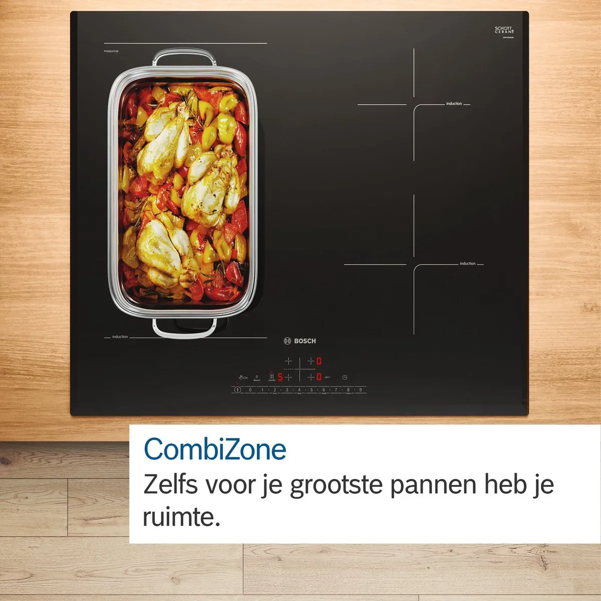 Bosch Serie 6 PVW831HC1E Inbouw Inductiekookplaat - 5 Zones - Zwart