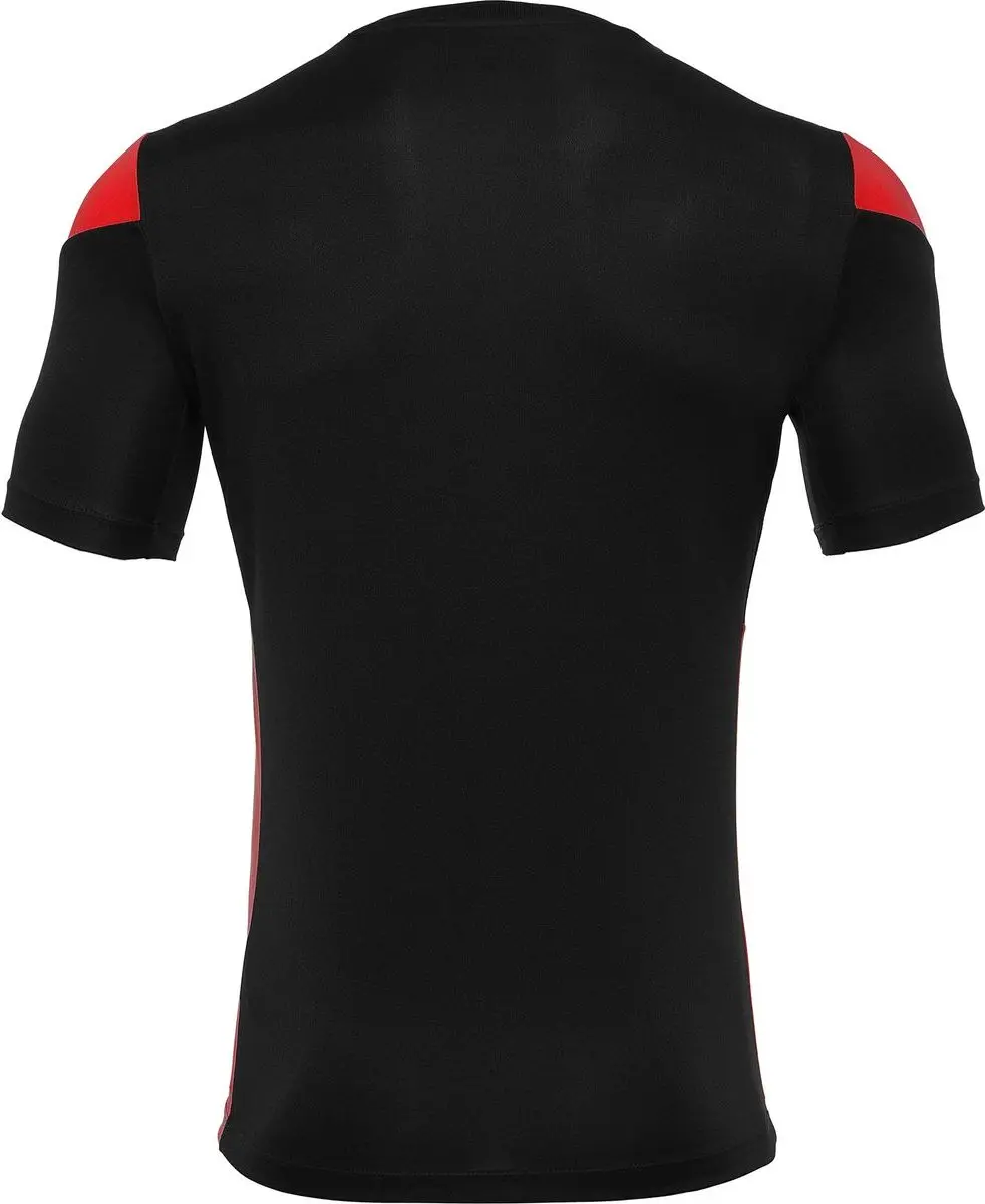 Macron Polis Shirt Korte Mouw Heren - Zwart/Rood 4XL