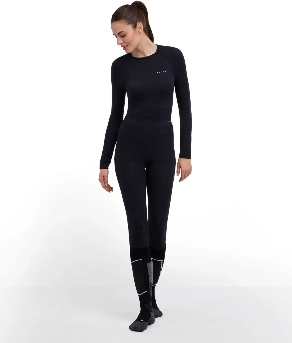 Falke Wool-Tech 3/4 Ondergoed Dames - S - Zwart