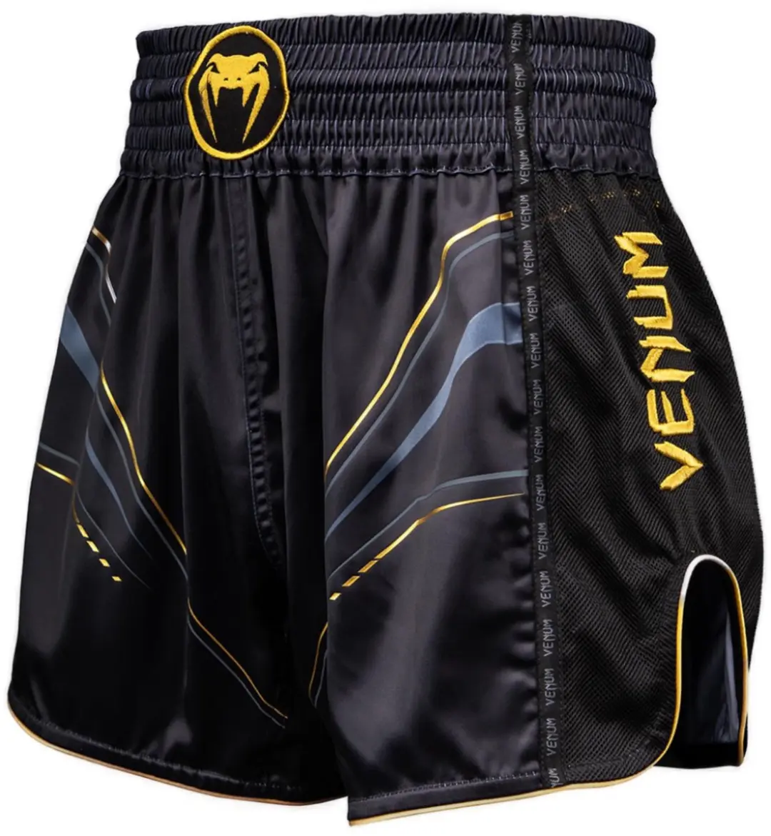 Venum Streamline Muay Thai Shorts XL - Zwart/Goud