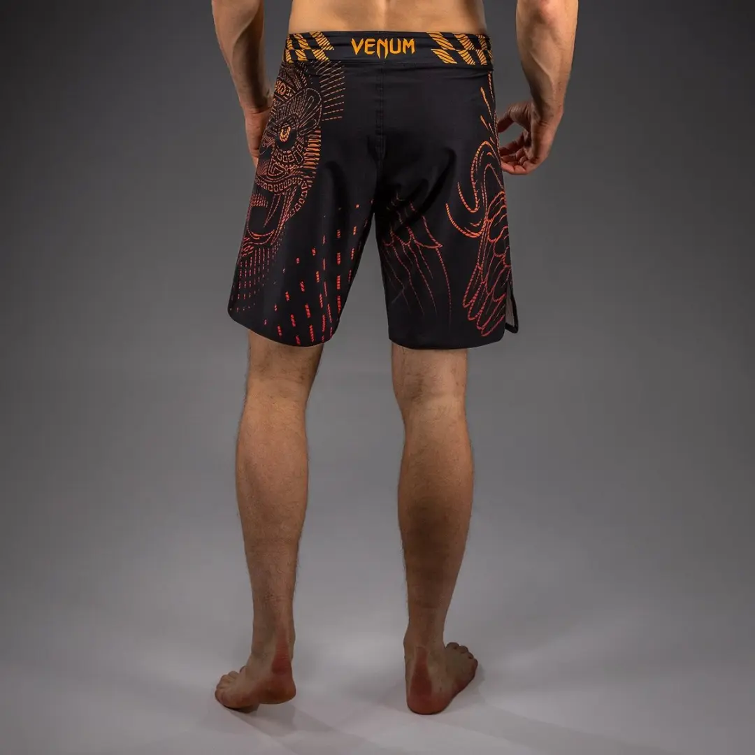 Venum Quetzal Fury Fightshorts M - Zwart/Fury Rood/Tangerijn