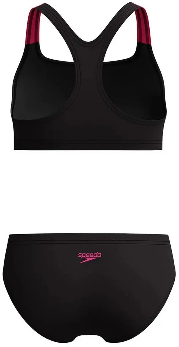 Speedo Medley Logo Racerback Sportbadpak Meisjes - 152 - Zwart/Roze