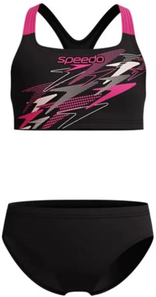 Speedo Medley Logo Racerback Sportbadpak Meisjes - 152 - Zwart/Roze