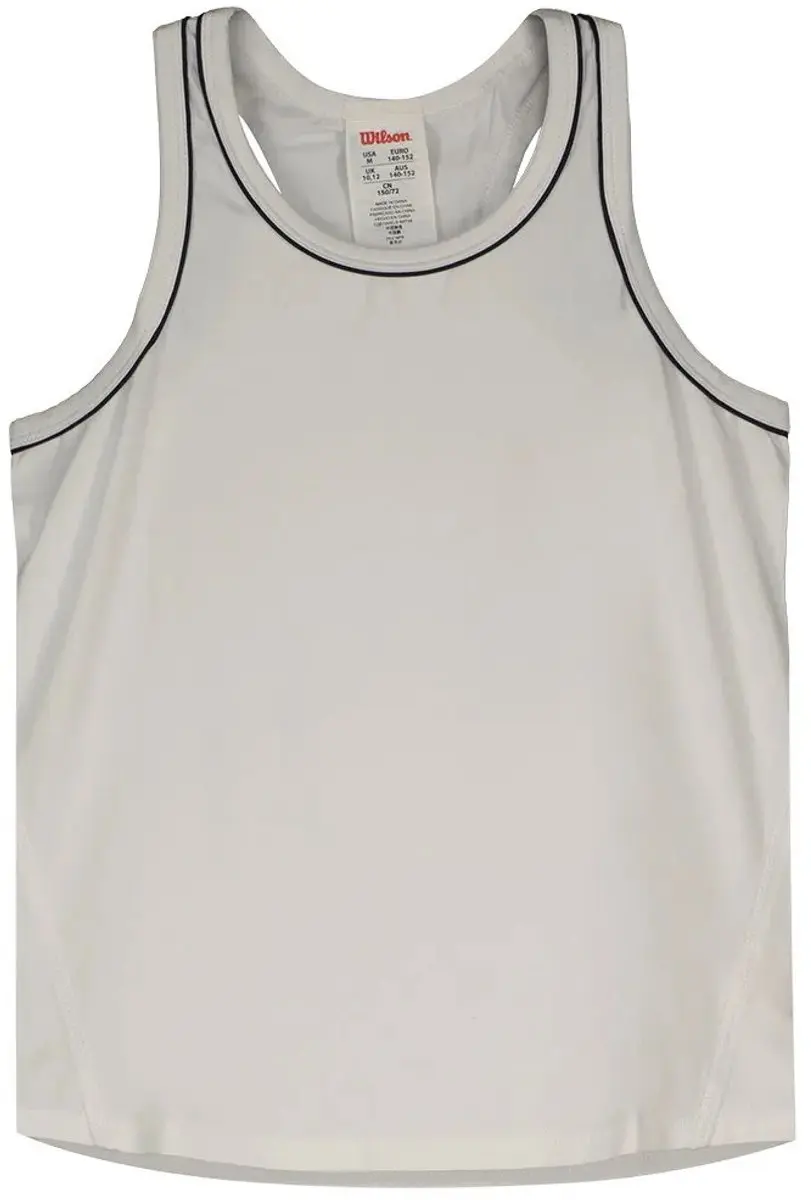 Wilson Team Mouwloos T-shirt S - Bright White