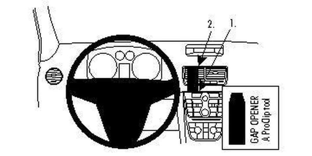 Brodit ProClip 854518 Opel Meriva Center Mount - Zwart