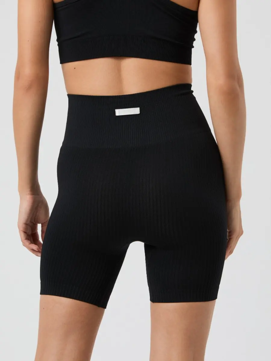 Björn Borg Studio Seamless Ribbed Short Dames - Maat S - Zwart