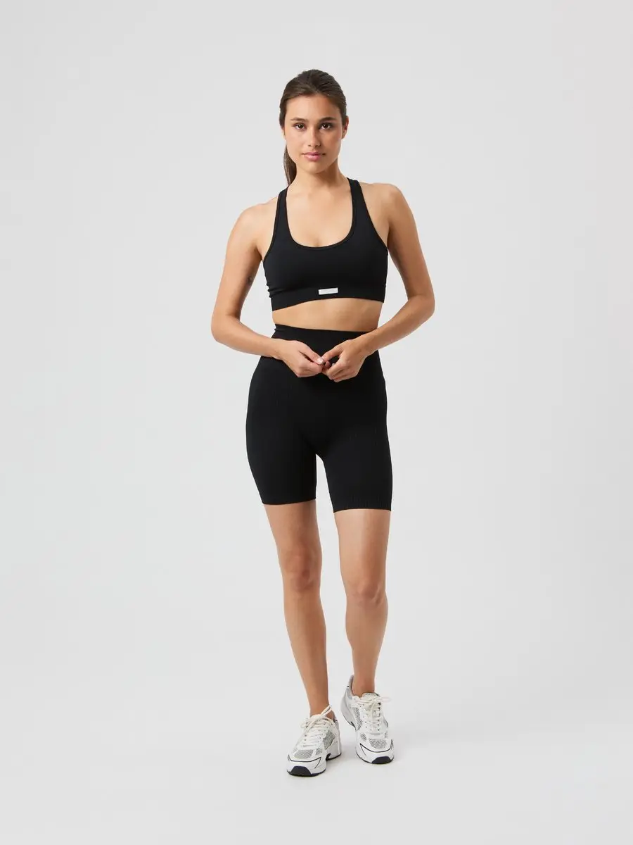 Björn Borg Studio Seamless Ribbed Short Dames - Maat S - Zwart
