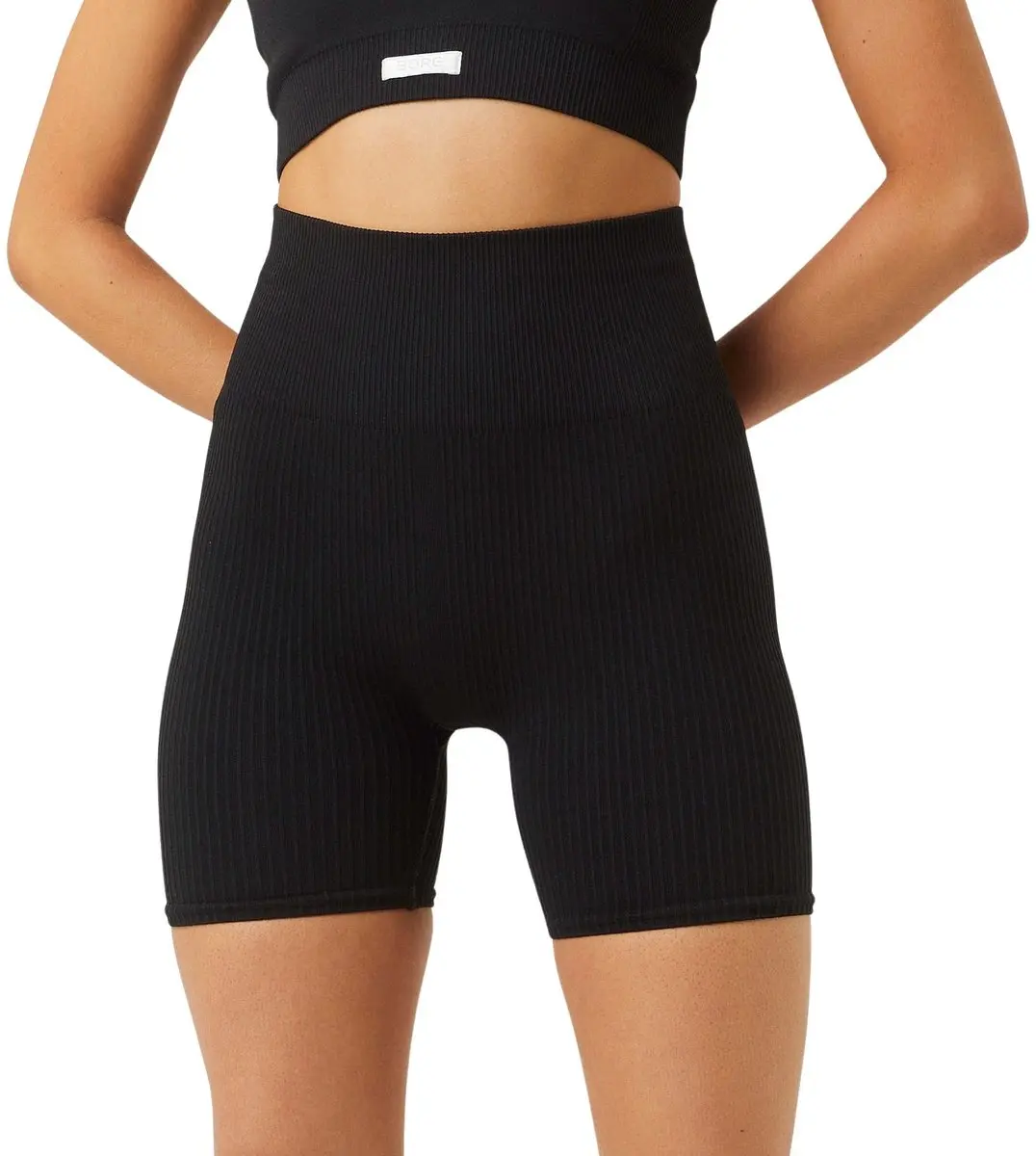 Björn Borg Studio Seamless Ribbed Short Dames - Maat S - Zwart