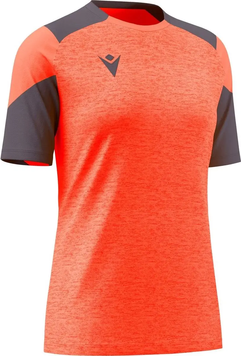Macron Glory Sphinx Dames Shirt Korte Mouw - Koraal/Antraciet 3XL