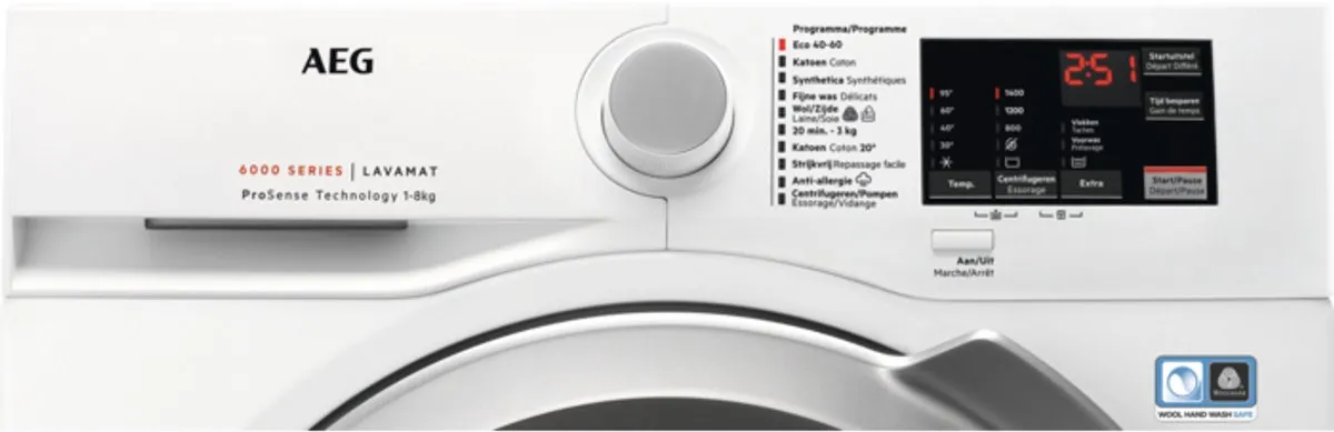 AEG L6FBI86BPS Wasmachine 8 kg 1351 RPM - Wit