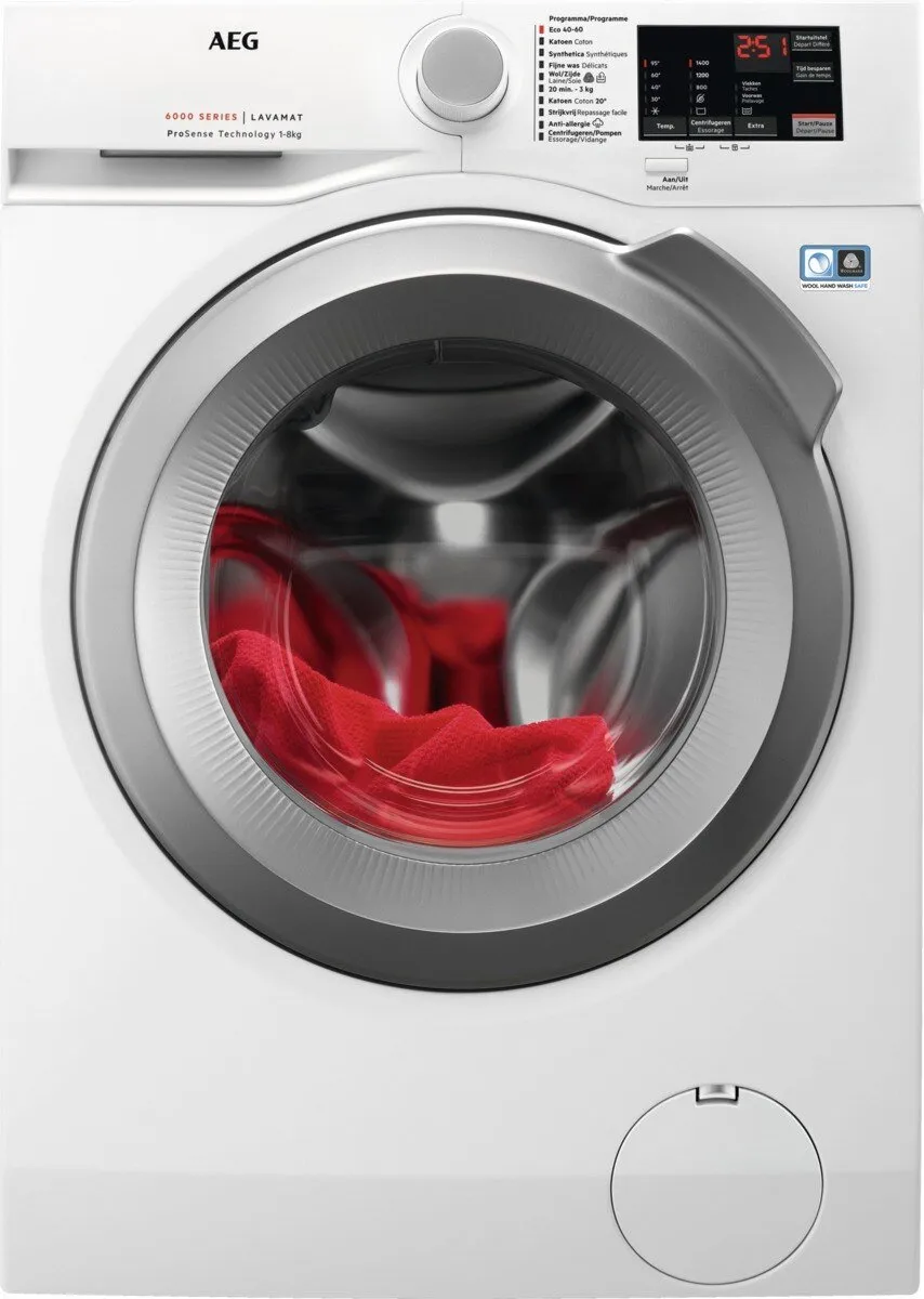 AEG L6FBI86BPS Wasmachine 8 kg 1351 RPM