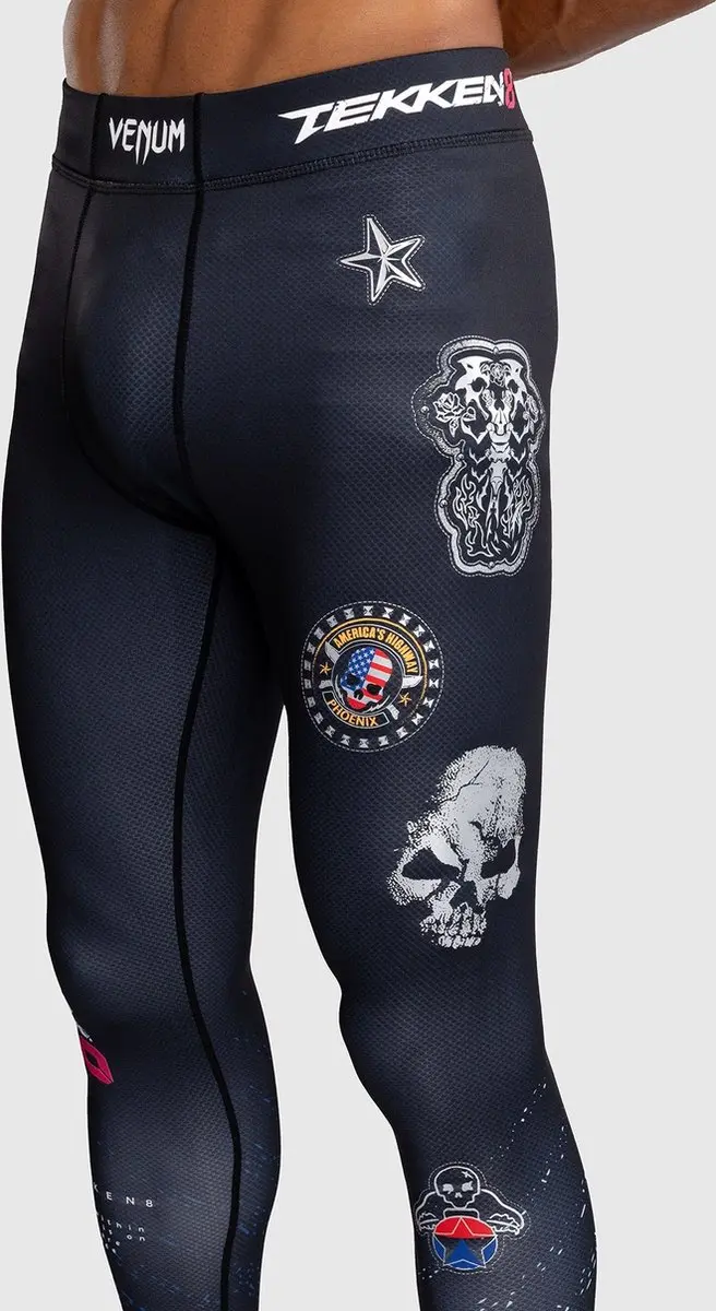 Venum x Tekken 8 Paul Phoenix Sportlegging - S - Zwart/Blauw
