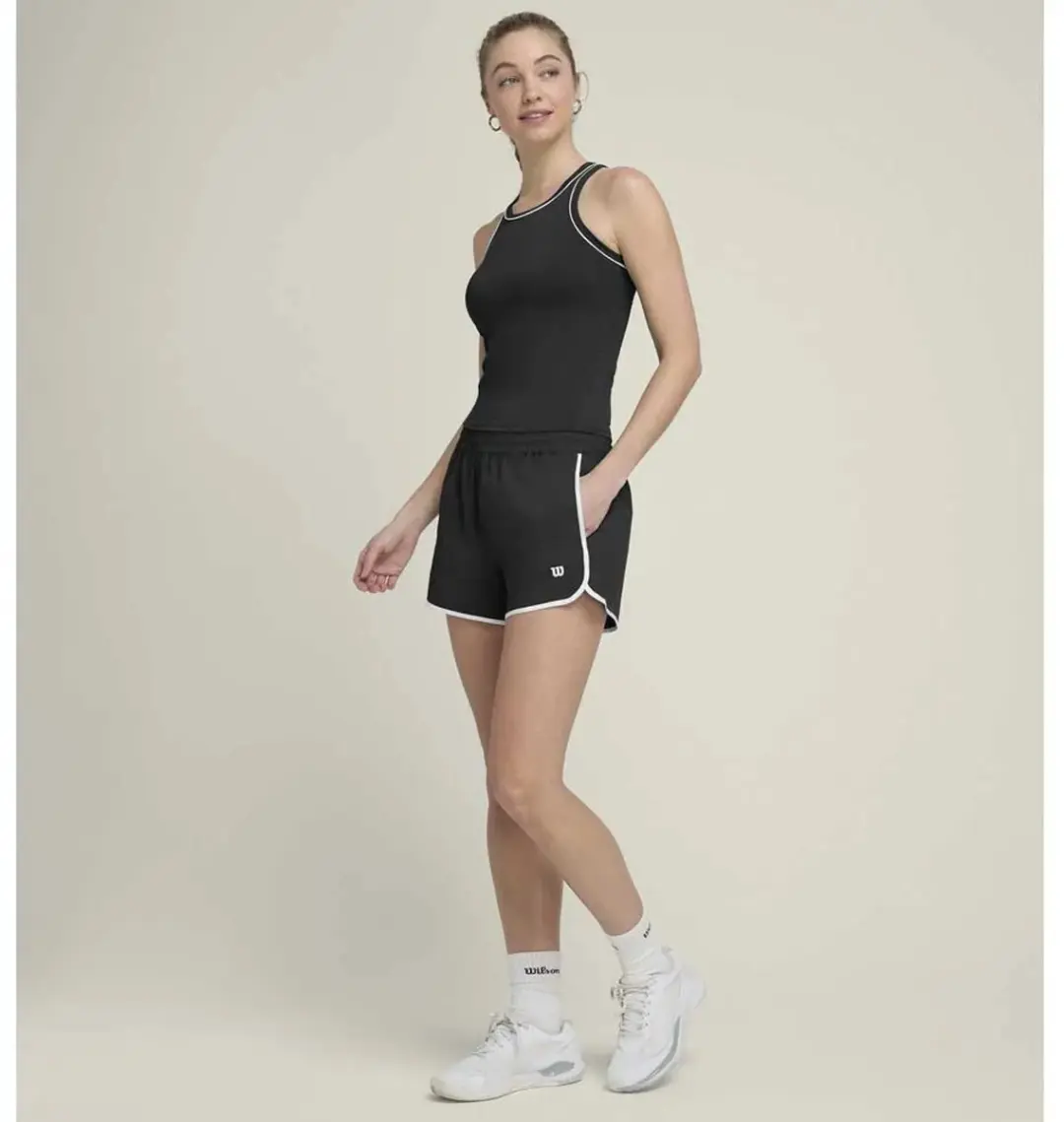 Wilson Team Mouwloos T-shirt Vrouw - L - Zwart