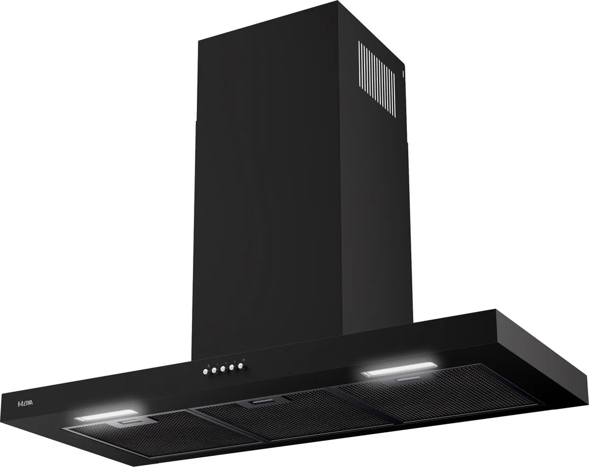 Etna AB390ZT Blokmodel Schouwkap 90cm - Matzwart - 638 m³/u