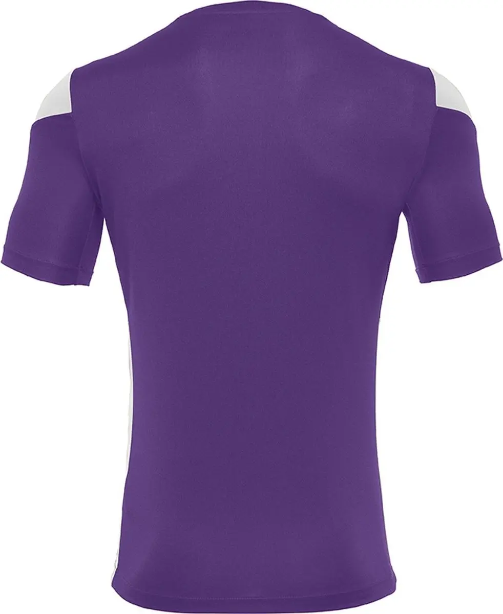 Macron Polis Shirt Korte Mouw Kinderen 134/140 - Paars/Wit