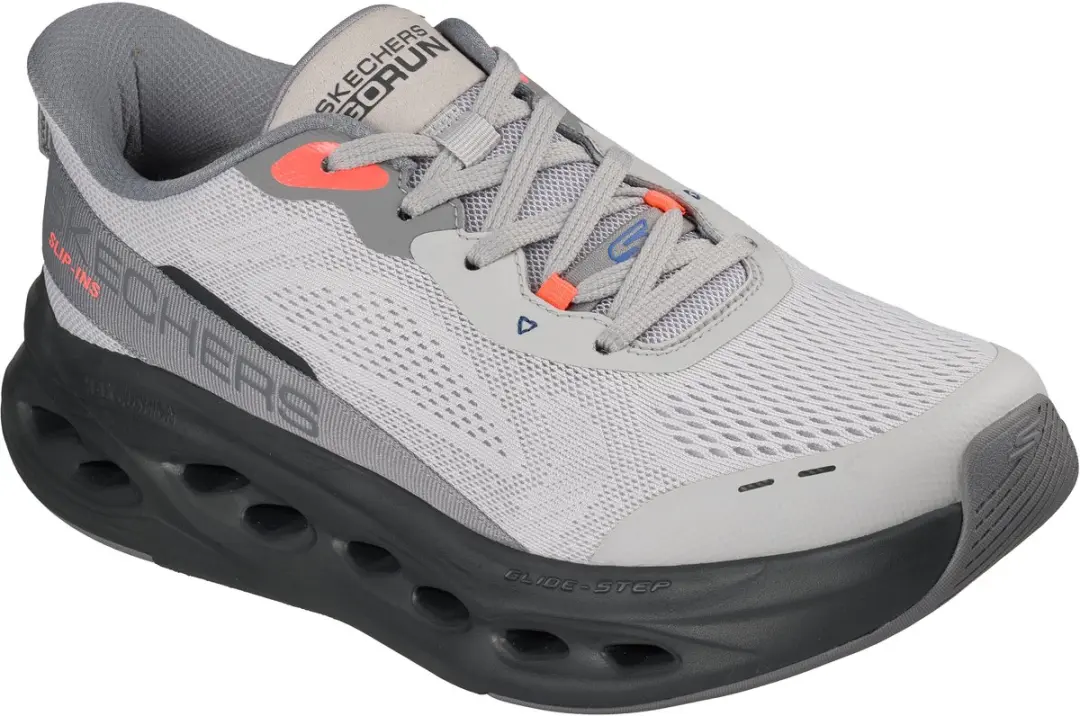 Skechers Max Cushioning Glide-Step Heren Sportschoenen 44 - Grijs/Zwart