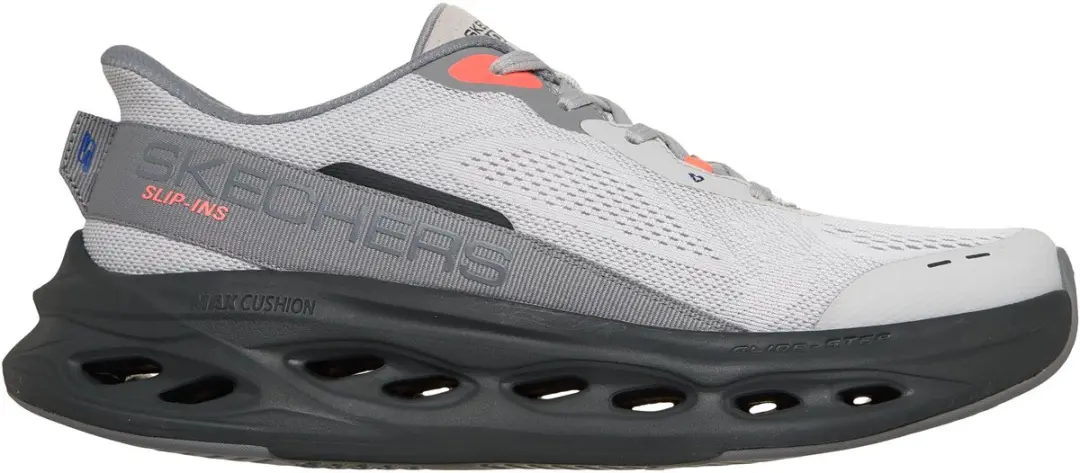 Skechers Max Cushioning Glide-Step Heren Sportschoenen 44 - Grijs/Zwart