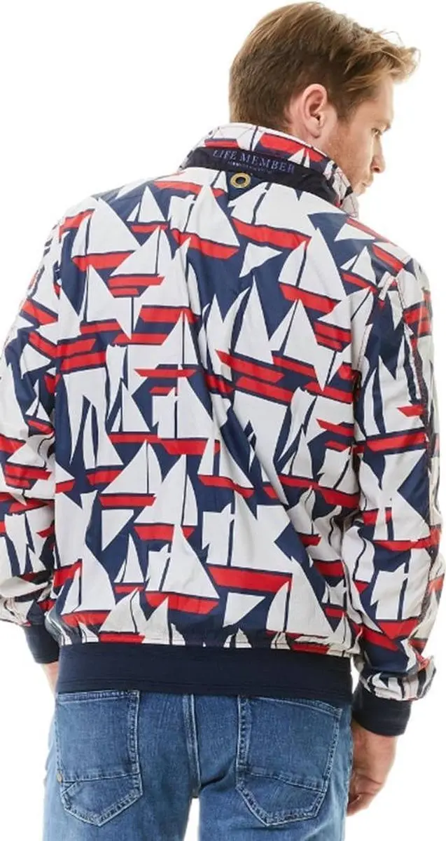Gaastra Rough Print Bomberjack - XL - Rood/Wit/Blauw - afbeelding 6 van 6