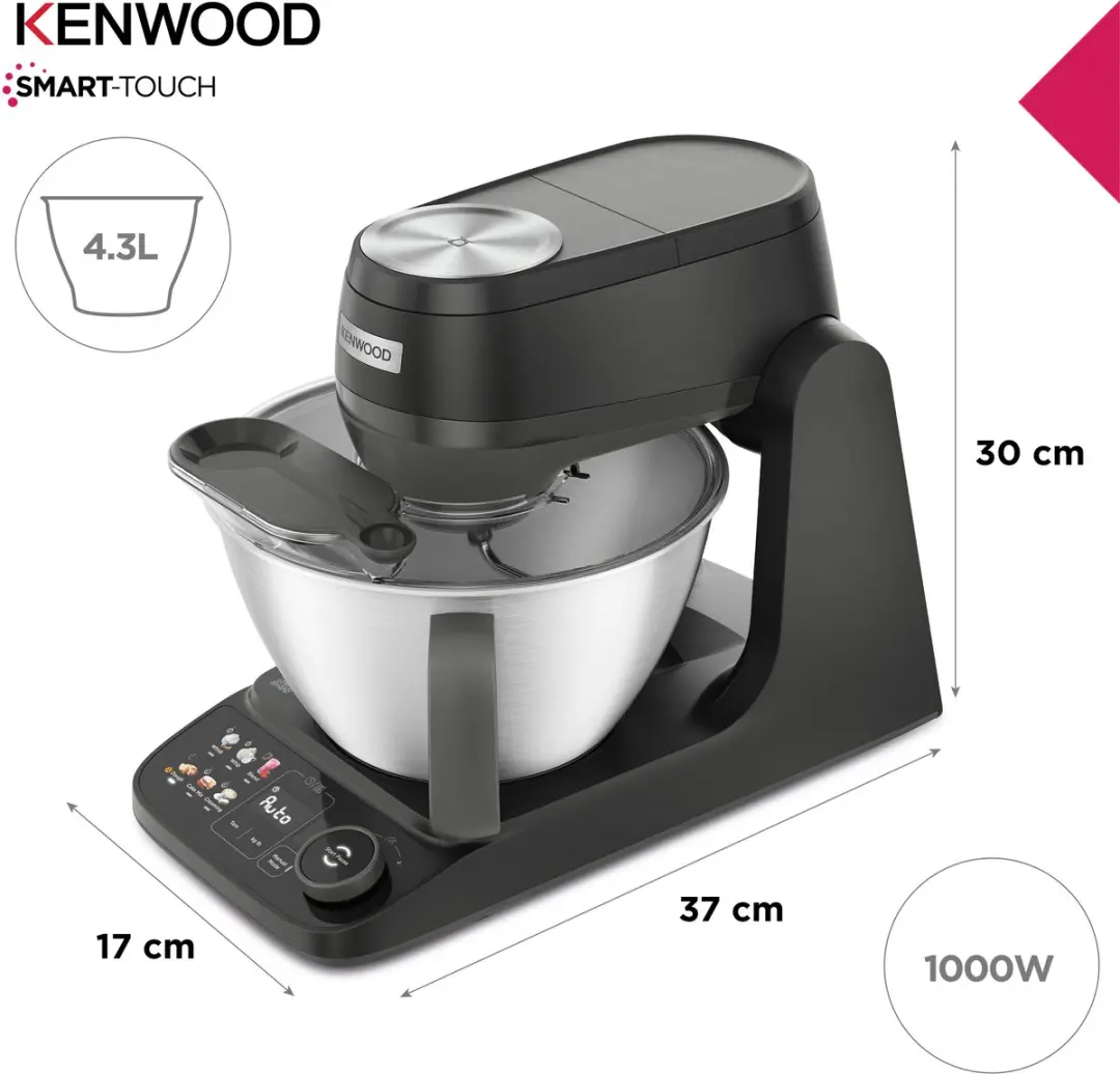 Kenwood KHC40.050BK Smart Touch Keukenmachine 1000W - Zwart - afbeelding 6 van 6