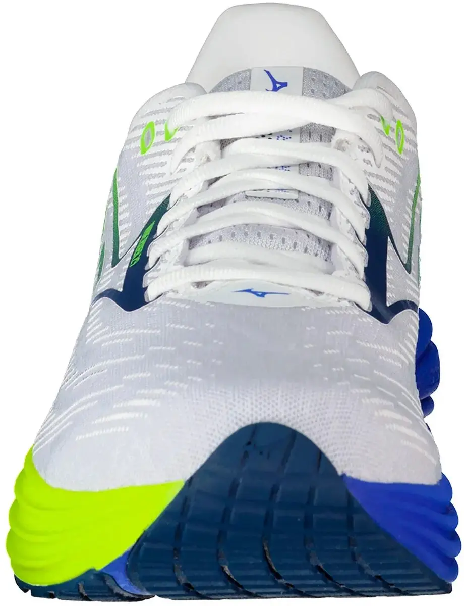 Mizuno Wave Rider 29 Heren Hardloopschoenen 43 - Weg - Wit/Geel/Blauw