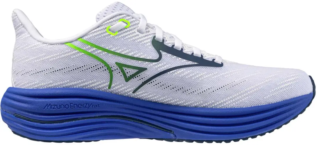 Mizuno Wave Rider 29 Heren Hardloopschoenen 43 - Weg - Wit/Geel/Blauw
