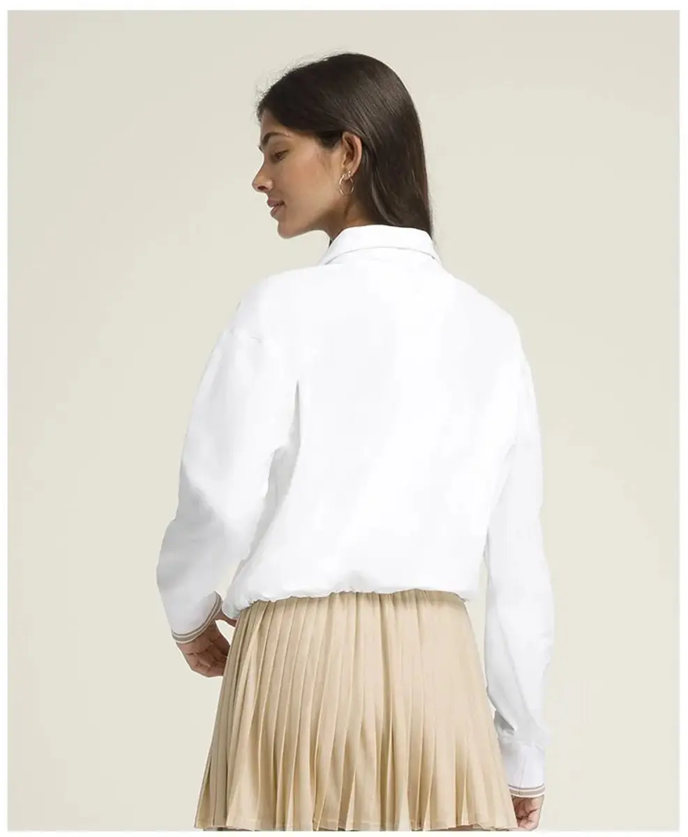 Wilson Davenport Sweatshirt - Halve Rits - XL - Bright White