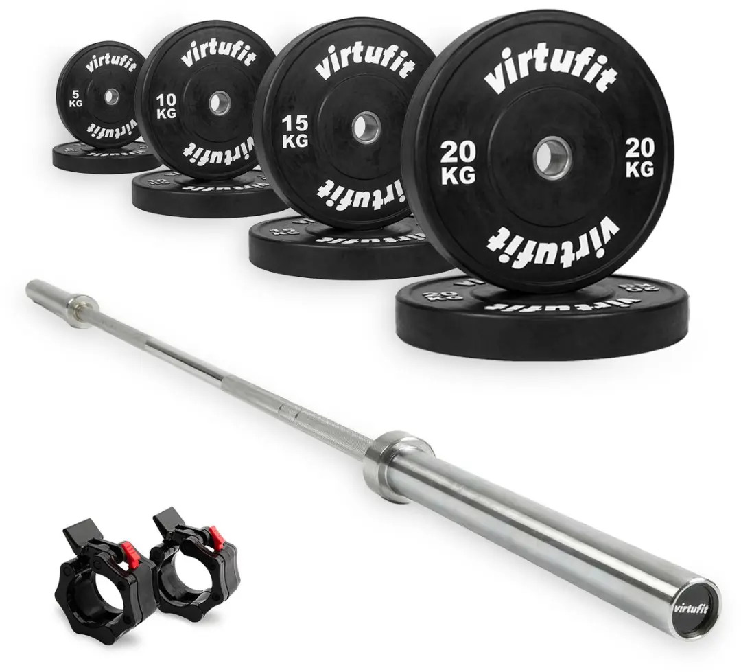 Virtufit Olympische Bumper Plate Halterset 120kg